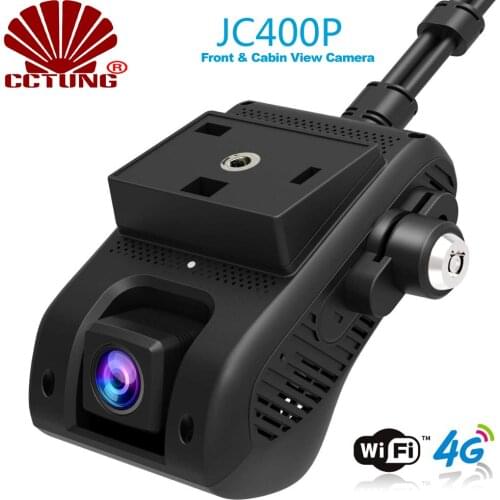 JC400P 4G Smart AiVision Dashcam with Front & Cabin Dual 1080P Live Video Monitoring GPS Tracking & SOS Alarm to Cloud Recording