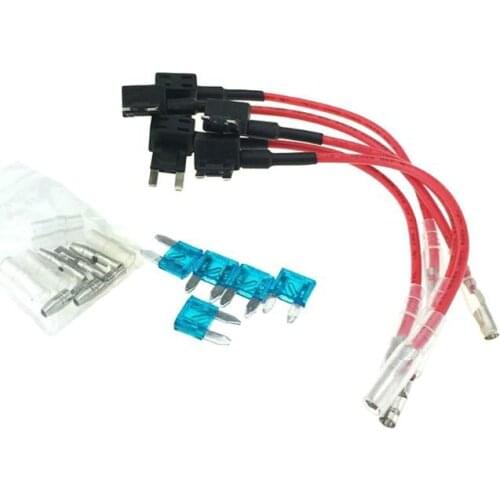 Universal 5PCS 15A Add Circuit Mini Blade Fuse Box Holder ACS ATO ATC Piggy Back Tap Fast And Quick Install Car Accessories