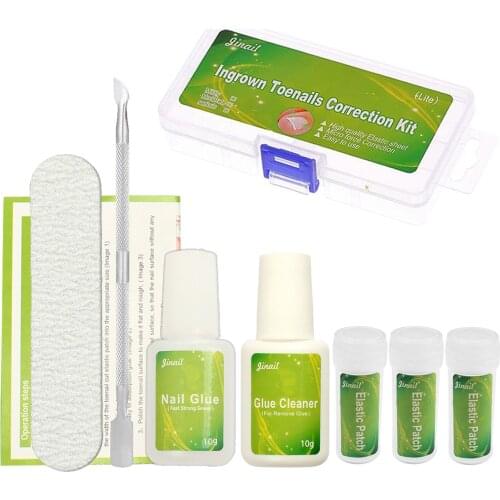 Ingrown Toenail Elastic Patch Straightening Clip Brace with Glue Tool