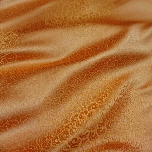 75cmx 100cm Metallic Jacquard Brocade Fabric, yellow wind pattern 3D jacquard yarn dyed fabric for Womens Coat Dress Skirt