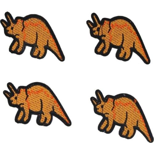 10pcs/lot Embroidered dinosaur Patches for Baby Clothes Iron On Animal Appliques Diy Boy Apparel Shoes Bags Stickers Handmade