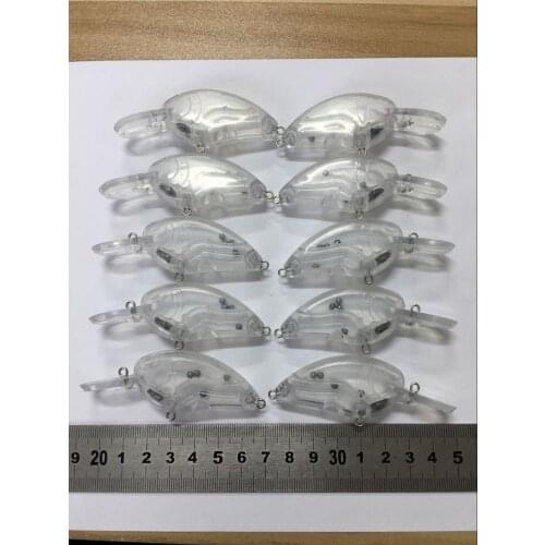 10pcs Unpainted Crankbaits Hardbaits Fishing Lure Bodies 3 Inch 1/3 OZ Blank lures JS335