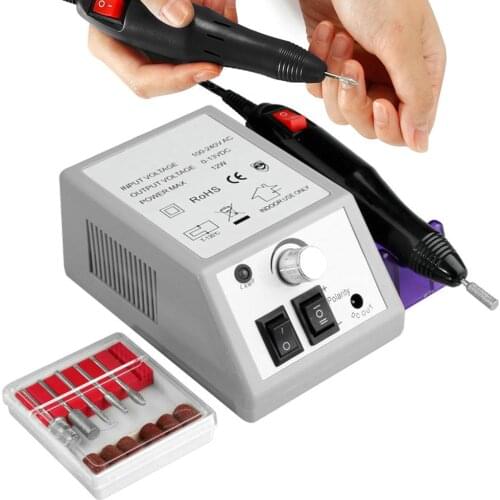 20000RPM Pro Manicure Machine Set Electric Nail Drill Bits Mill Cutter Nail Art Sanding File Gel Cuticle Remover Ceramic Cutter