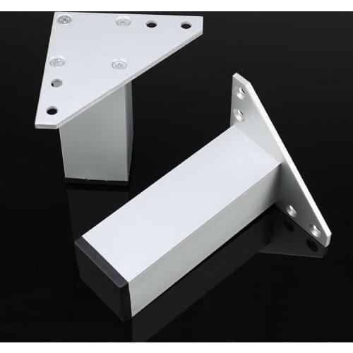 4PCS/Set Square Tube Adjustable Aluminum Alloy Furniture Legs for Heightening Sofa Kitchen Cabinet Table Furniture accessory