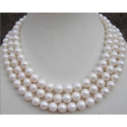 8-9MM AAA NATURAL PERFECT ROUND SOUTH SEA WHITE PEARL NECKLACE 48