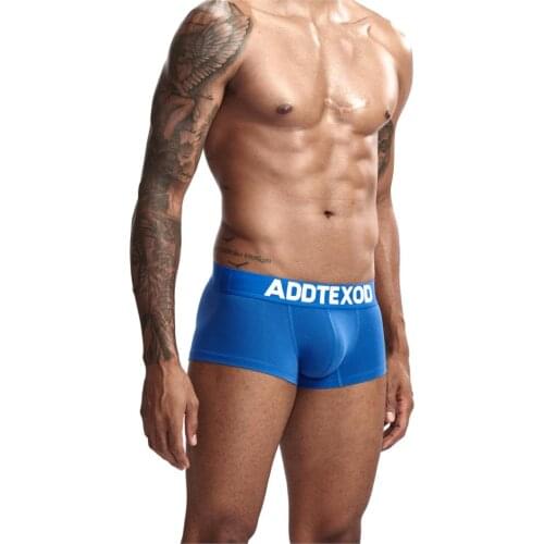 ADDTEXOD 8 Colors Mens Underwear Slipper Panties Gay Sexy Lingerie Men Erotic Underwear Cotton Panties Shorts Underpants