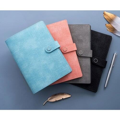 A5 Binder Notebook and Journal Spiral Diary Notepad Business Agenda Planner Organzier Soft Leather Note Book Office SketchbooK