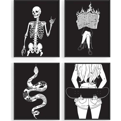 Black and White Art Prints - By Haus and Hues Canvas Pictures for Wall Decor Art Prints Aesthetic Room Decor for Teen Girls