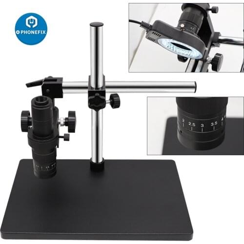 Digital Electronic Video Microscope Camera 38MP 1080P HDMI VGA HD USB C-Mount 180X Lens Boom Stand for SMD PCB Soldering Repair