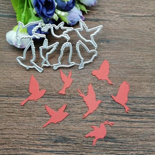 Birds A flock of Sky Birds Decoration Metal Cutting Dies Craft Stamps die Cut Embossing Card Make Stencil Frame