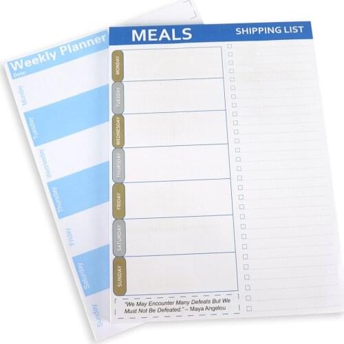 Weekly Planning Pad - Magnetic Menu Planner with Perforated Tear-Off Grocery important Lists - 7” x 10