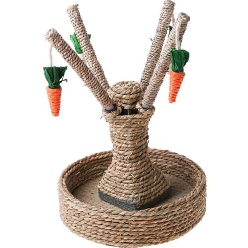 Small Animal Activity Rabbit Toy Fun Carrot Tree Boredom Breaker Rodent Dutch Rat Bite Playing Interaction Lovely Pet Drop Ship