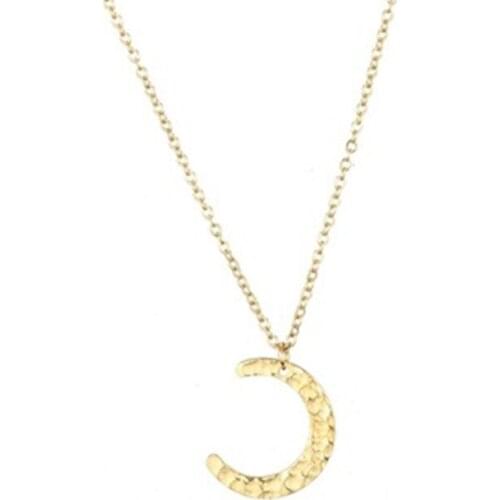 Stainless Steel Moon Pendant Necklaces Dainty Chokers Crescent Clavicle Chain For Woman Gift Temperament Jewelry Accessories