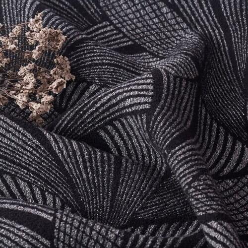 Quality wool patchwork fabric Thick autumn winter fabric for dress Yarn-dyed jacquard garments with geometric patterns tissus