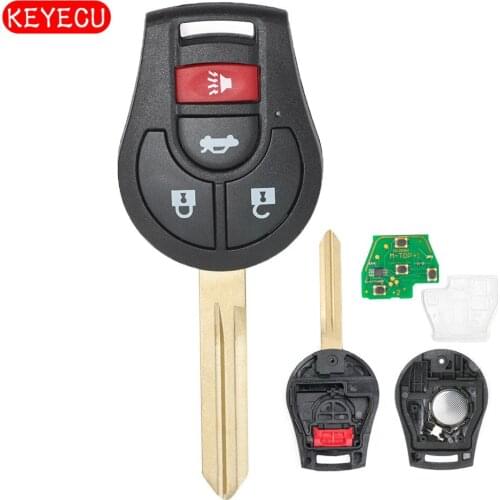Keyecu Remote Car Key Fob 4 Button 315MHz/433MHz ID46 Chip for Nissan Quest Altima 350Z Maxima 2002-2006 FCC ID: CWTWB1U751