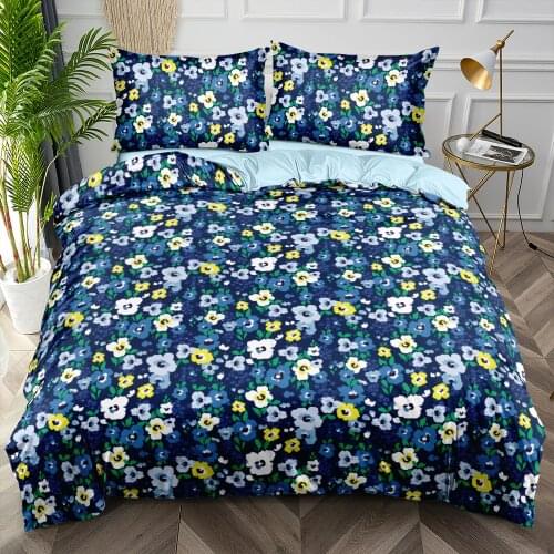 Floral Design Bedding Set Fashion Flower Duvet Cover Sets Quilt Covers Pillow Shams Single 150x200cm Twin Custom Home Textiles
