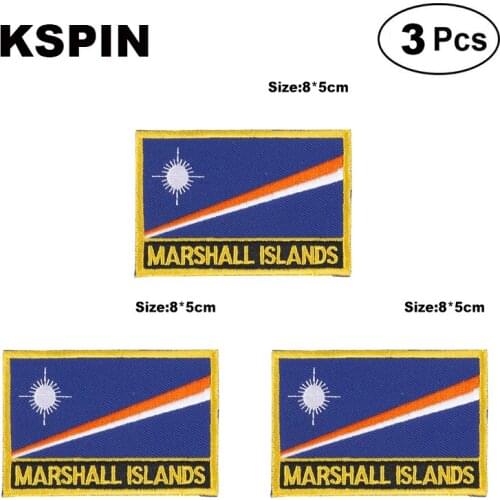 Marshall Rectangular Shape Flag patches embroidered flag patches national flag patches for clothing DIY Decoration