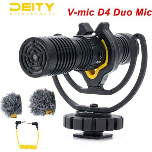 Aputure Deity V-Mic D4 Duo Microphone Mini Portable Voice Recorder Dual Cardioid Interview Mic for Vlog Pocket Cam DSLR Camera