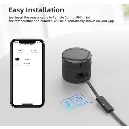 Broadlink RM4 mini WiFi Remote Control IR Controler Temperature Humidity Sensor HTS2 for Air Conditioning TV Box Work with Alexa