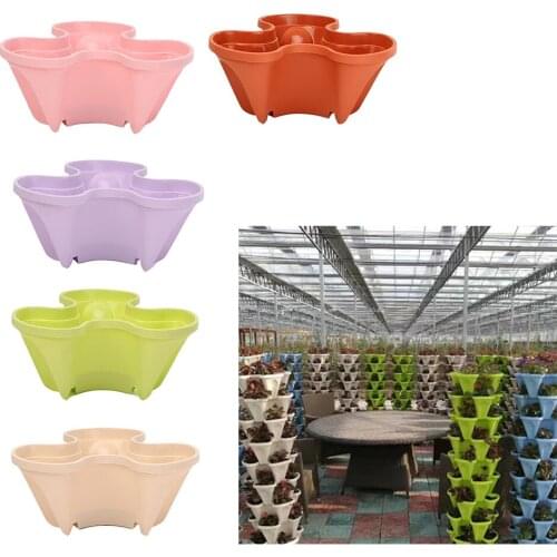 Multi-layer Three-Dimensional Stackable Strawberry Planting Pot