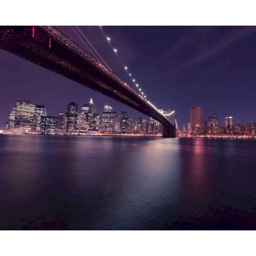 Diy Oil Painting By Numbers Bay Bridge Night View Landscape HandPainted Acrylic Paint Adults Kit Home Wall Art Picture For Decor