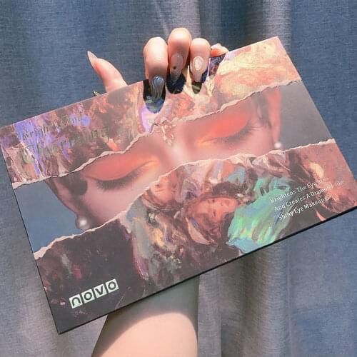 NOVO Eye Shadow Plate Cosmetics Ins Parity Student Pearlescent Earth Color High Face Value 40 Color Eye Shadow Red Beauty Lash