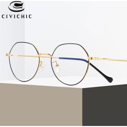 Chic Men Clear Glasses Anti Blue Light Eyeglasses Women Optical Alloy Eyewear Frame Gaming Gafas Luz Azul Computer Goggles COG29
