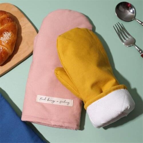 Nordic Microwave Oven Gloves Household Kitchen Thickened Heat Insulation Mitts Gloves Anti-scald High Temperature Baking Tools