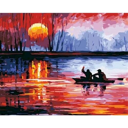 Scenery Landscape DIY 11CT Embroidery Cross Stitch Kits Needlework Craft Set Cotton Thread Printed Canvas Home Sell