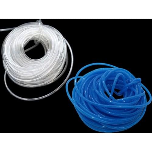 5m Air Tubing Pneumatic Pipe Tube Hose 6mm OD 4mm ID Transparent Blue PU Air Gas Pipe Hose Irrigation Pipe Supplies Fittings