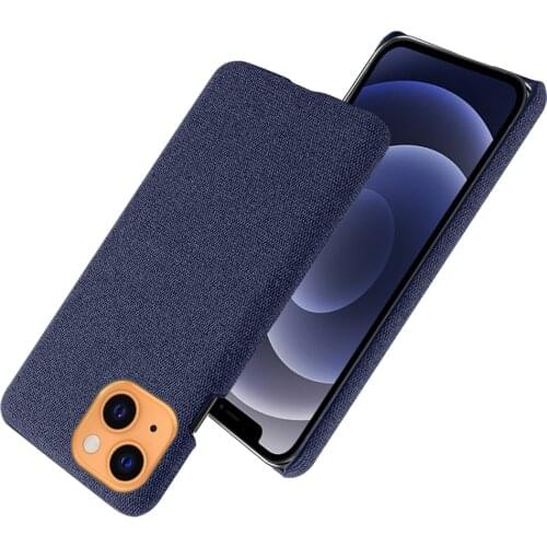 Luxury Cloth Cover Funda For iPhone 13 12 Mini 11 Pro XS Max 7 8 6 6S Plus XR X SE 2020 5 5S Slim Retro Cloth Hard PC Phone Case