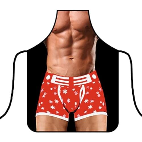 Christmas Aprons, Funny Print Waterproof Kitchen Creative Cooking Apron for Adult Men Women