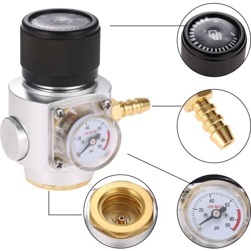 Sodastream CO2 Mini Gas Charger 0-90 PSI Gauge for Soda Water Beer Kegerator Beer Homebrew Home Brew CO2 Regulator Charger Kit