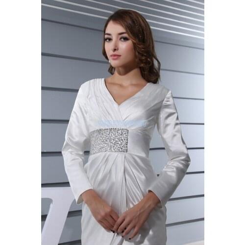 Rushed Special Offer free Shipping Elegant Formal Gowns real photo Long Sleeve Brides Maid Plus Size Mother of The Bride Dresses