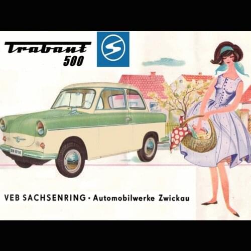 TRABANT 500 VINTAGE GARAGE METAL TIN SIGN POSTER WALL PLAQUE
