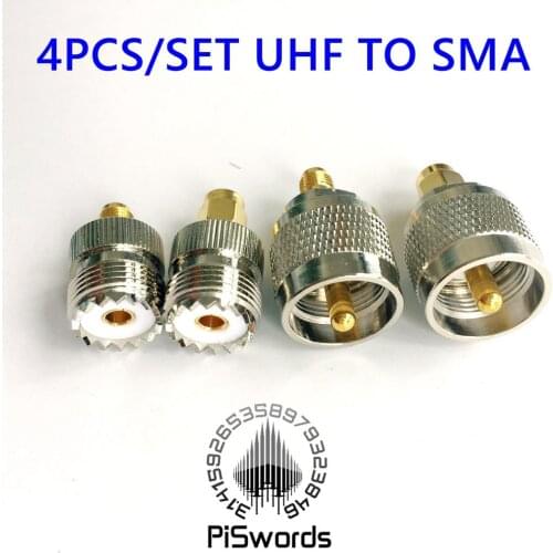 UHF SO-239 to SMA RF Connector converter Straight Coaxial Coupling Female male Adapter Intercom Connector