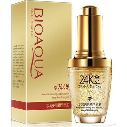 BIOAQUA 24K Gold Face Serum Moisturizer Essence Cream Whitening Day Creams Anti Aging Anti Wrinkle Firming lift Skin Care
