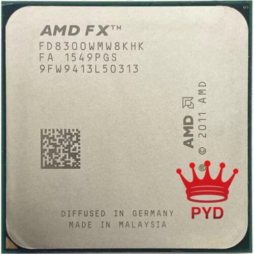 AMD Eight-Core FX 8300 3.3 GHz 8M Cache CPU Processor Socket AM3+ 95W FX-8300 Bulk Package FX8300