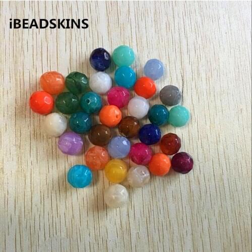 Choose color) 14mm 300pcs/lot Acrylic marble effect faceted disco (As shown) beads for DIY beads Jewelry making