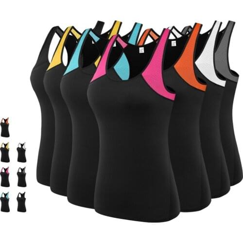 Female Sport Tops Sleeveless Yoga Shirt Exercise Workout T-Shirts Women Running Singlets Sexy Gym Clothing Jogging Tights Blouse
