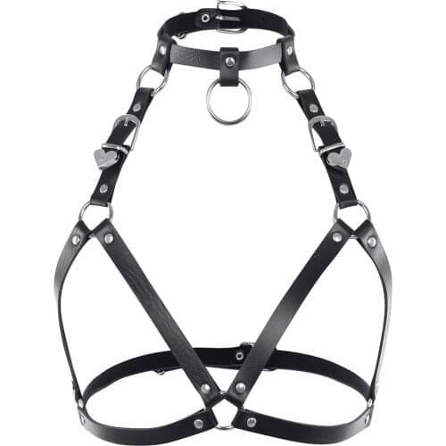 Harness Womens Lingerie Faux Leather Adjustable Body Chest Harness Bondage Night Club Stage Performance Costume