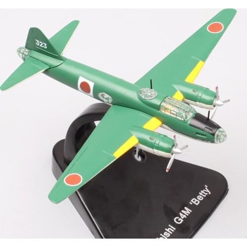 1:144 Scale ATLAS Mitsubishi G4M betty Military japanses Aircraft navy plane Airplane metal fighter diecast model Toys collector