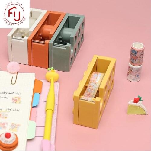 1PCS Creative Masking Tape Cutter Set Washi Tape Tool Transparent Tape Holder Tape Dispenser School Supplies Office Stationery