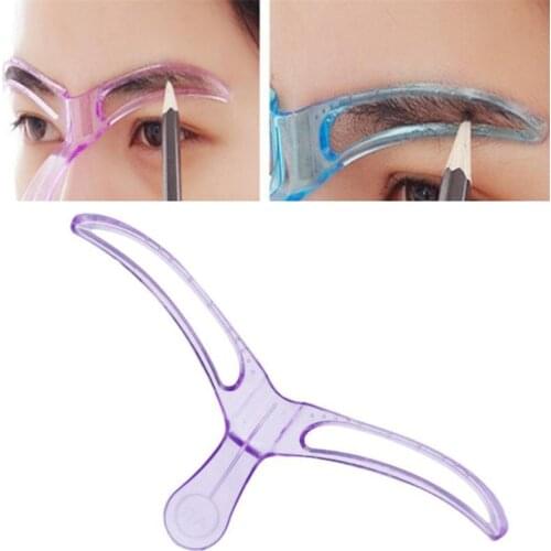 1pc Random Color Creative Popular Eyebrow Shaping Stencil Women Lady Eyebrow Shaper Makeup Kit Tool