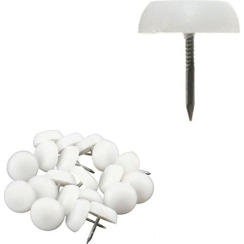 100x 14mm Felt Feet Pad Skid Glide Nail Protector Furniture Chair Table Leg