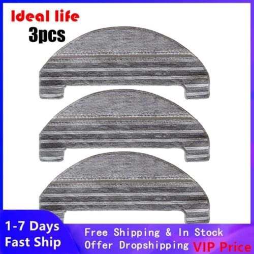 3 Pack Mop Cloth For Ultenic T10 Robotic Vacuum Cleaner Replacement Spare Parts Accessories Household Sweeper Cleaning Tool