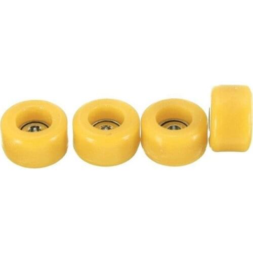 4 Pcs/Set Professional PU+Metal CNC Bearing Wheels for Wooden Fingerboard