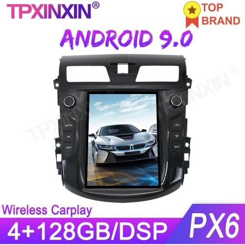For NISSAN TEANA 2013-2019 4+128GB Android 9.0 Tesla Style Car GPS Navigation Stereo Head Unit Multimedia Player Auto Radio DSP