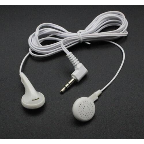 500pcs White disposable earphone classroom bulk ear buds low cost earbuds for school library,hotel,hospital