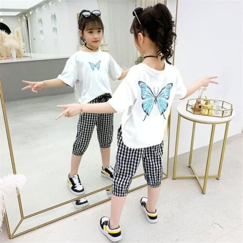 Children Clothes Girl Sets Summer Outfit Cotton Sports Suit 1 2 3 4 5 6 7 8 9 10Y Child Clothes Teen Girls Casual Tracksuit